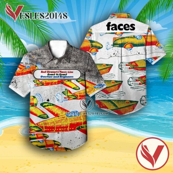Faces And Rod Stewart Coast To Coast Overture And Beginners Album Cover Hawaiian Shirt, Unique Gifts For Music Lovers - Vesles2014S