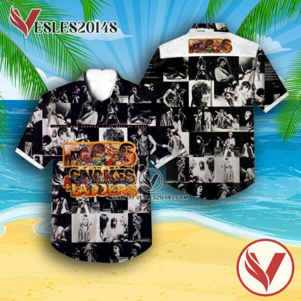 Faces Snakes And Ladders The Best Of Faces Album Cover Hawaiian Shirt, Unique Gifts For Music Lovers - Vesles2014S