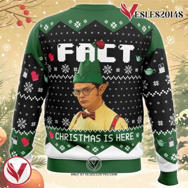 Fact Christmas Is Here The Office Ugly Christmas Sweater, Unique Christmas Gift For Fans - Vesles2014S 1