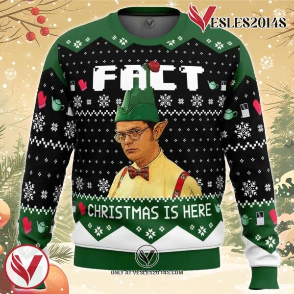 Fact Christmas Is Here The Office Ugly Christmas Sweater, Unique Christmas Gift For Fans - Vesles2014S