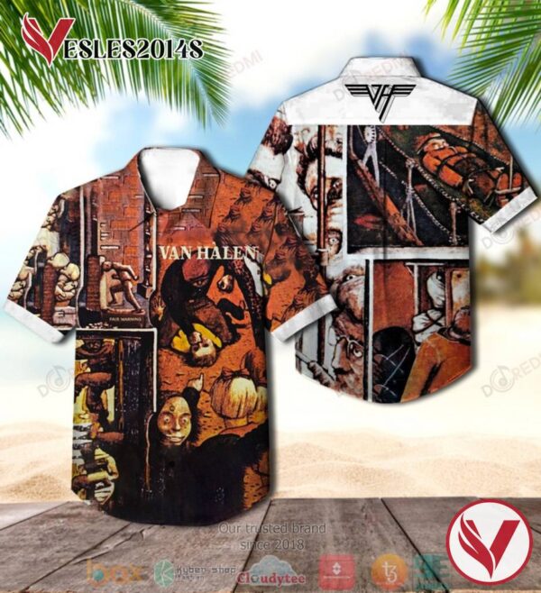 Fair Warning Album Van Halen Band Hawaiian Shirt, Best Gift For Music Lovers Vesles2014S