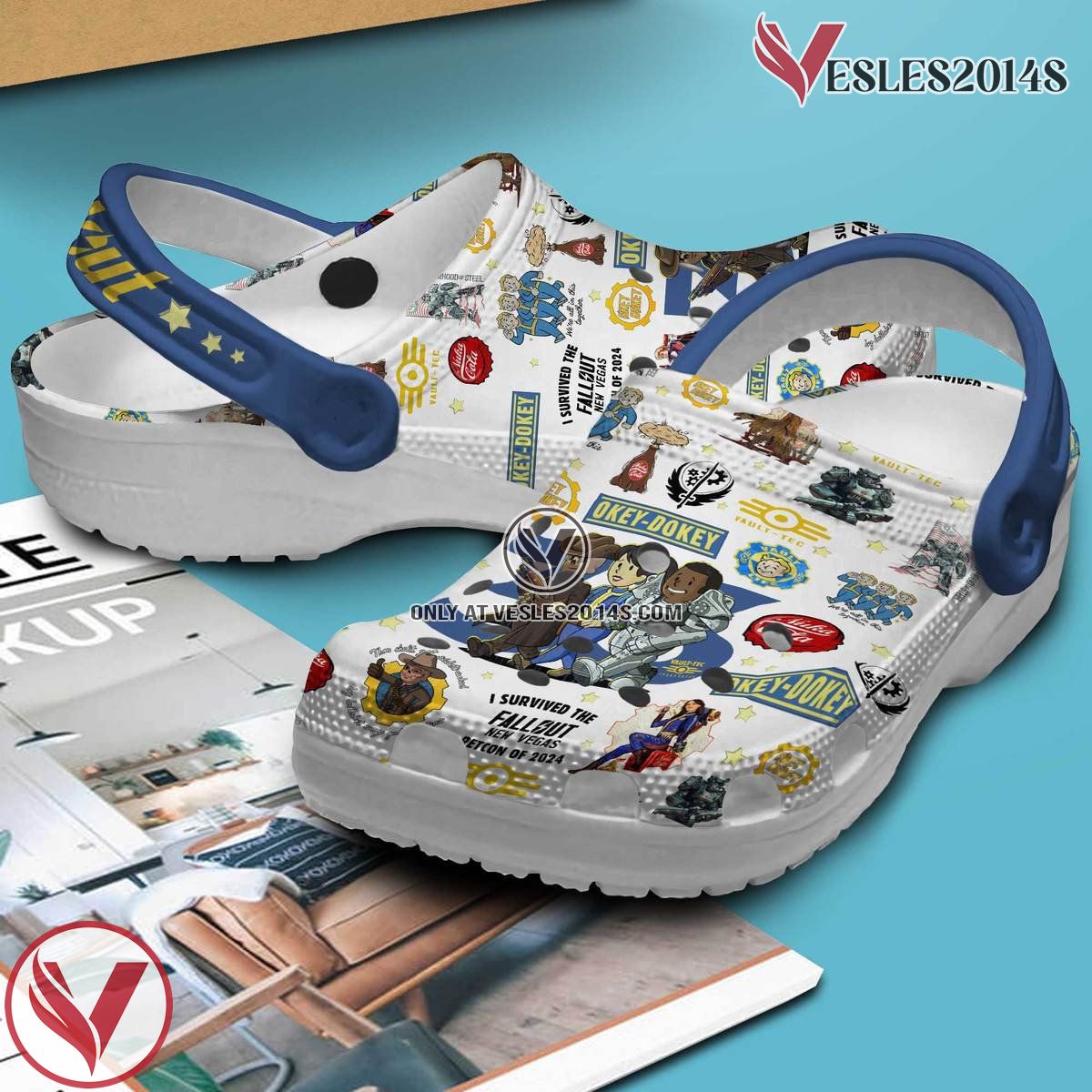 Fallout Game Crocs Crocband Clogs Shoes Comfortable For Men Women and Kids Style 2, Unique Gift From Vesles2014S 2