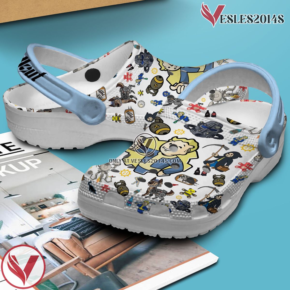 Fallout Game Crocs Crocband Clogs Shoes Comfortable For Men Women and Kids Style 3, Unique Gift From Vesles2014S 2