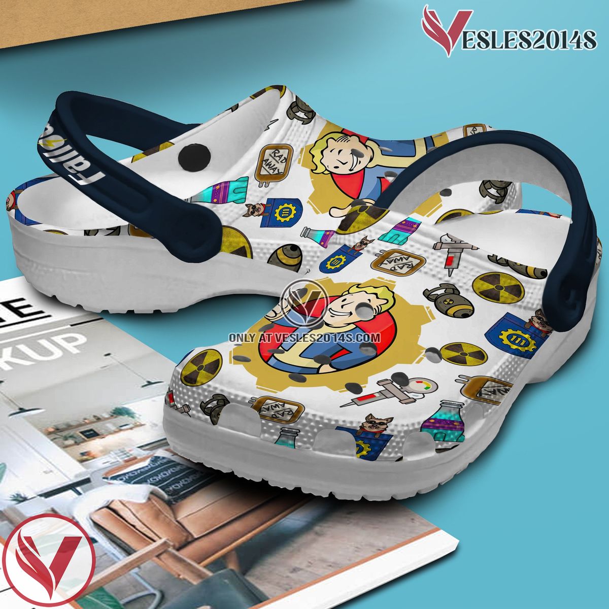 Fallout Shelter Game Crocs Crocband Clogs Shoes Comfortable For Men Women and Kids Style 10, Unique Gift From Vesles2014S 2