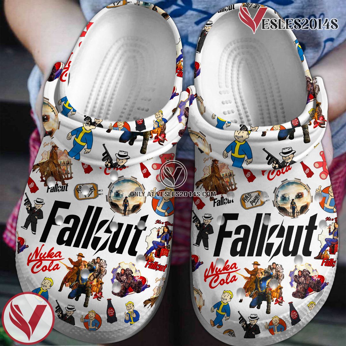 Fallout Shelter Game Crocs Crocband Clogs Shoes Comfortable For Men Women and Kids Style 11, Unique Gift From Vesles2014S