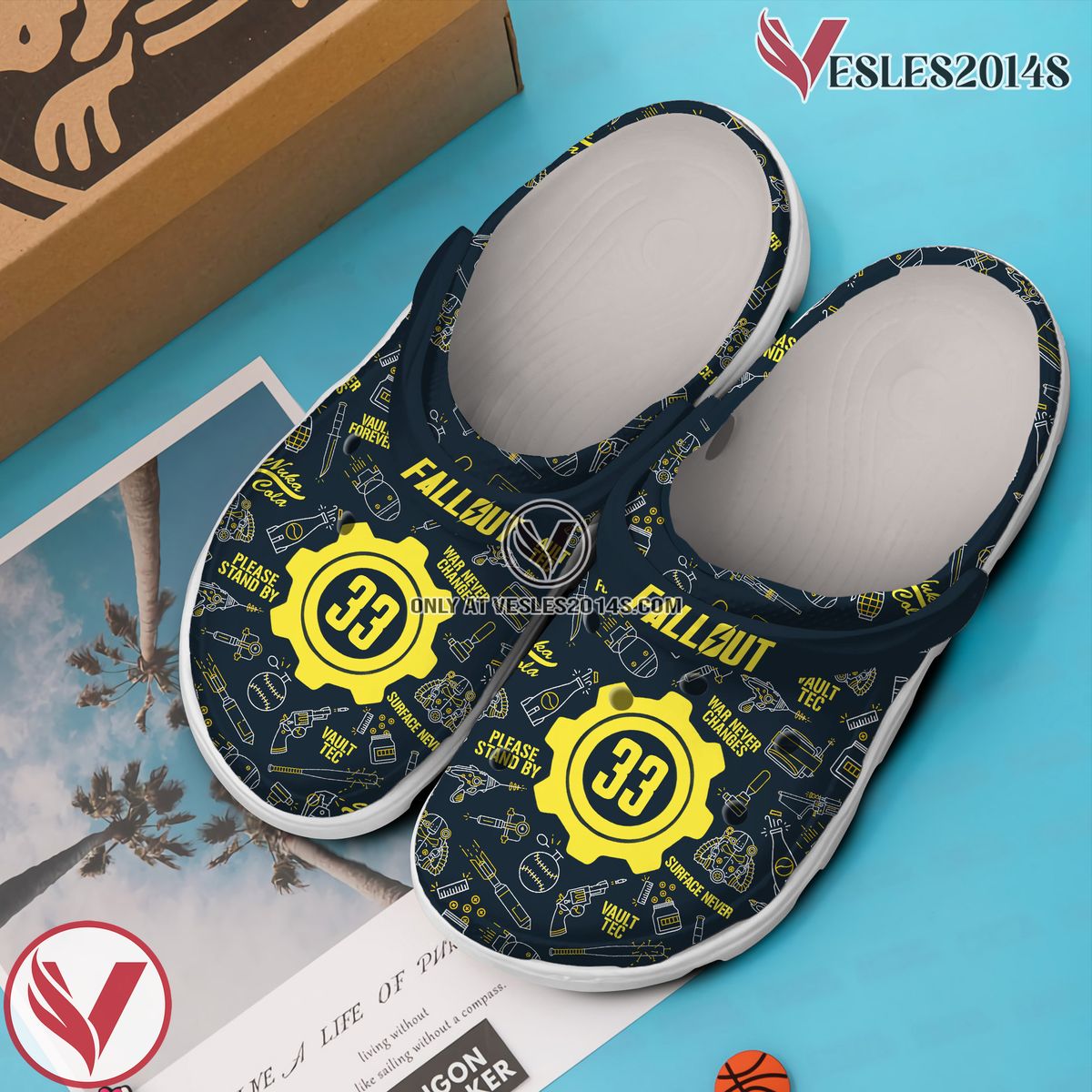 Fallout Shelter Game Crocs Crocband Clogs Shoes Comfortable For Men Women and Kids Style 14, Unique Gift From Vesles2014S 2