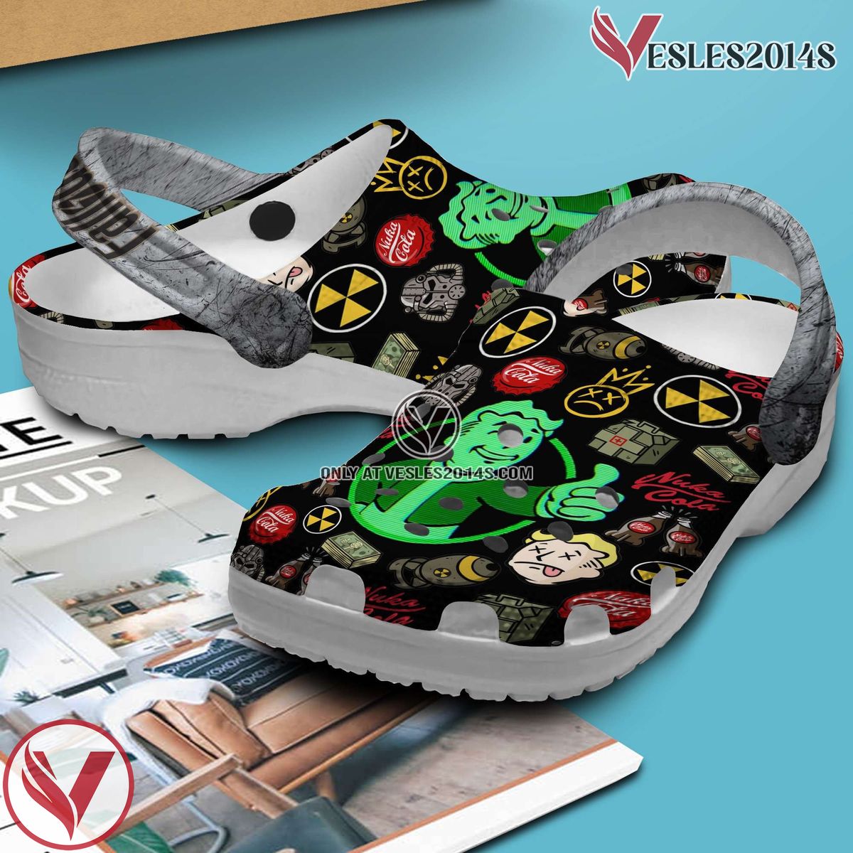 Fallout Shelter Game Crocs Crocband Clogs Shoes Comfortable For Men Women and Kids Style 21, Unique Gift From Vesles2014S 2