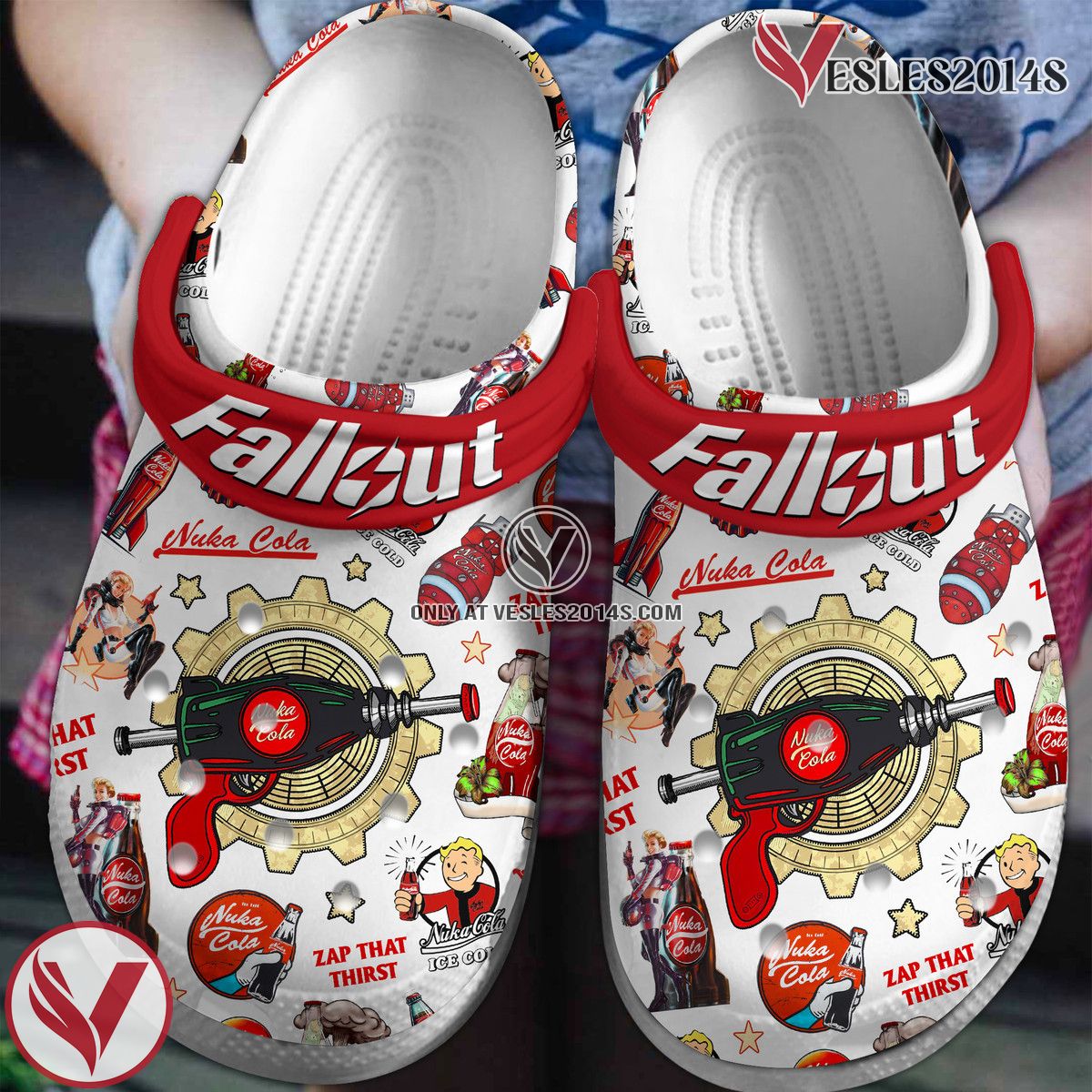 Fallout Shelter Game Crocs Crocband Clogs Shoes Comfortable For Men Women and Kids Style 24, Unique Gift From Vesles2014S