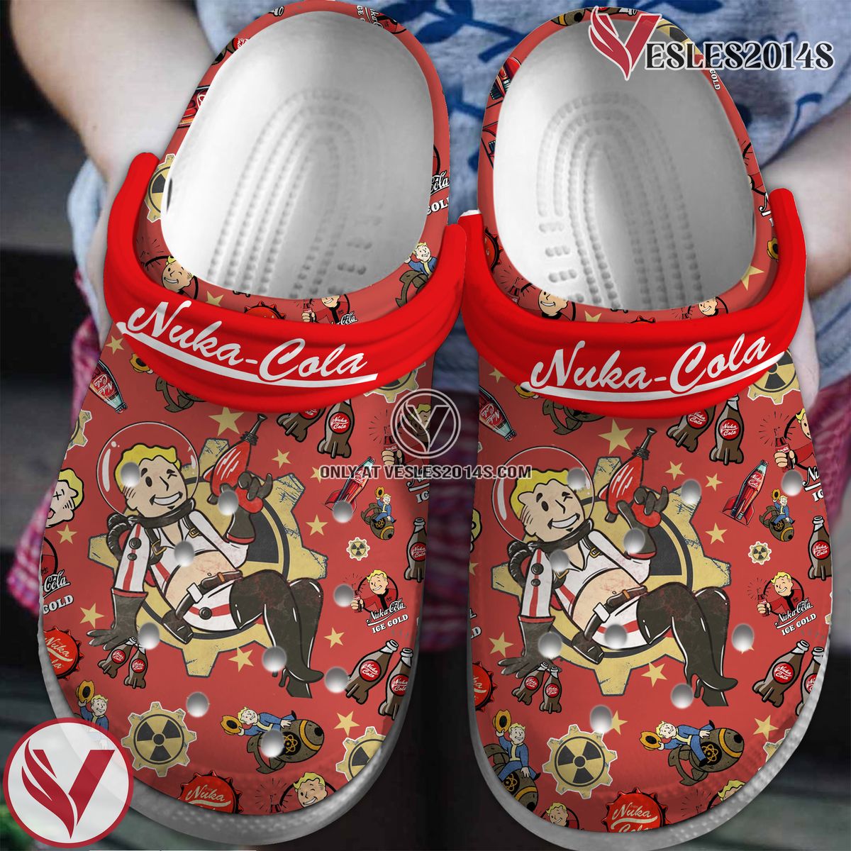 Fallout Shelter Game Crocs Crocband Clogs Shoes Comfortable For Men Women and Kids Style 4, Unique Gift From Vesles2014S