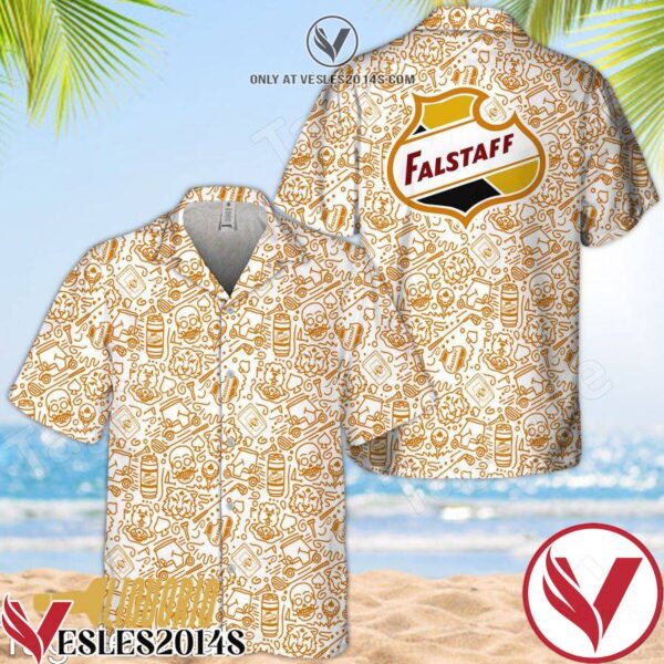 Falstaff Beer Doodle Art Hawaiian Shirt, Unique Gifts For Friends - Vesles2014S 1