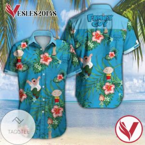 Family Guy Hawaiian Graphic Print Short Sleeve Hawaiian Casual Shirt Vesles2014S