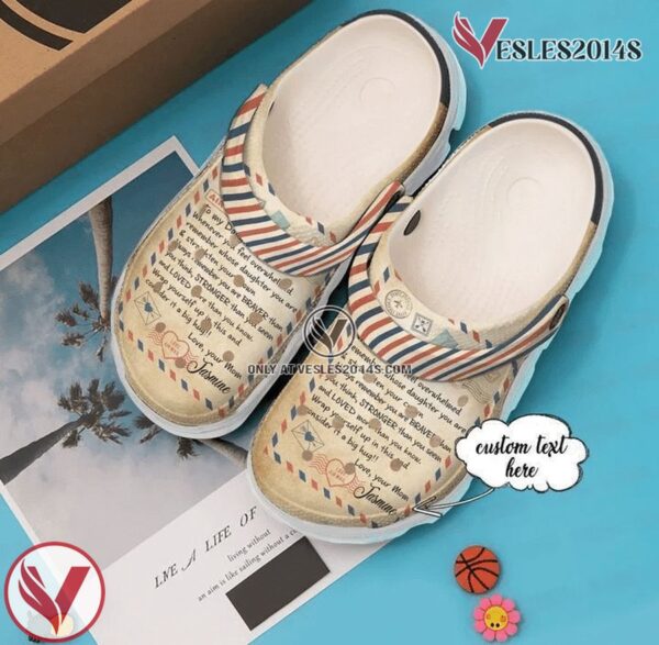 Family Personalized To My Daughter Classic Clogs Shoes, Unique Gift From  Vesles2014S