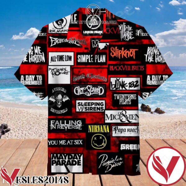 Famous Rock Band Collage Hawaiian Shirt, Unique Gifts For Friends - Vesles2014S 1