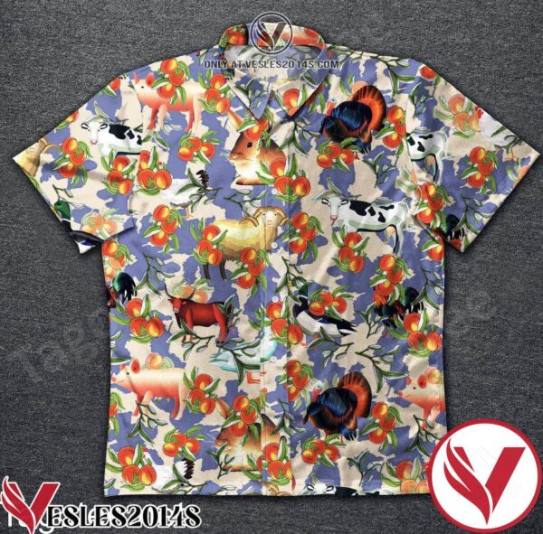Farm Animal And Fruit Hawaiian Shirt, Unique Gifts For Friends - Vesles2014S 1
