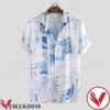 Fashion Funny Printed White And Blue Hawaiian Shirt, Unique Gifts For Friends - Vesles2014S 1