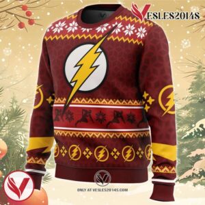 Fast Christmas The Flash DC Comics Ugly Christmas Sweater, Unique Christmas Gift For Fans - Vesles2014S 1
