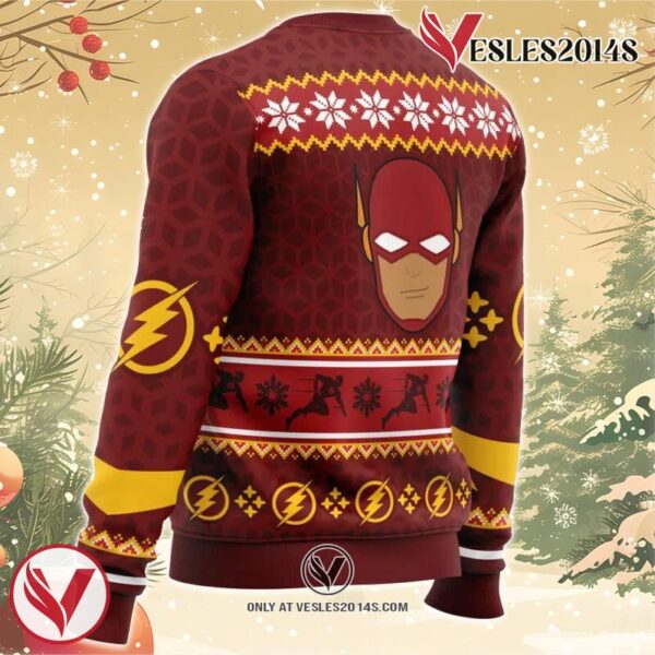 Fast Christmas The Flash DC Comics Ugly Christmas Sweater, Unique Christmas Gift For Fans - Vesles2014S 2