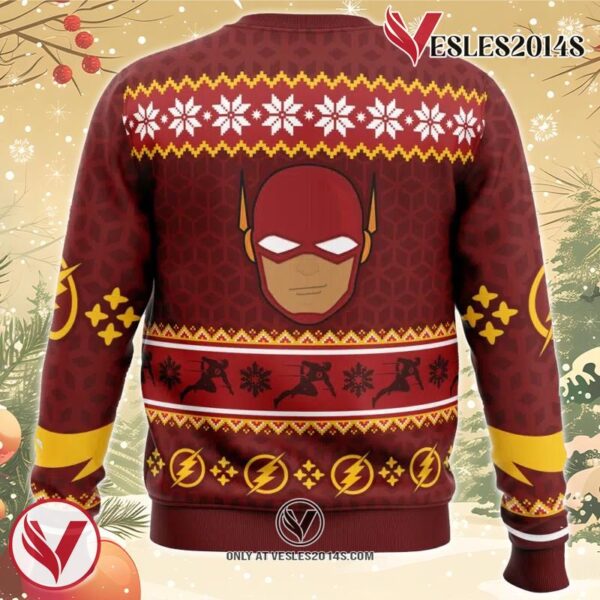 Fast Christmas The Flash DC Comics Ugly Christmas Sweater, Unique Christmas Gift For Fans - Vesles2014S 3