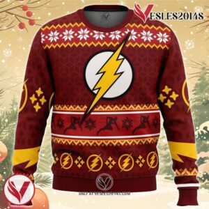 Fast Christmas The Flash DC Comics Ugly Christmas Sweater, Unique Christmas Gift For Fans - Vesles2014S