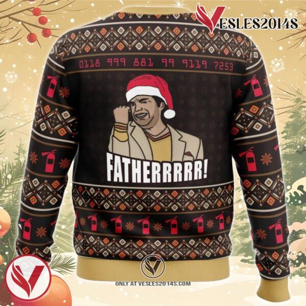 Fatherrrr The IT Crowd Ugly Christmas Sweater, Unique Christmas Gift For Fans - Vesles2014S 1