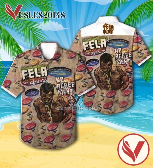 Fela Kuti And Afrika 70 No Agreement Album Cover Hawaiian Shirt, Unique Gifts For Music Lovers - Vesles2014S