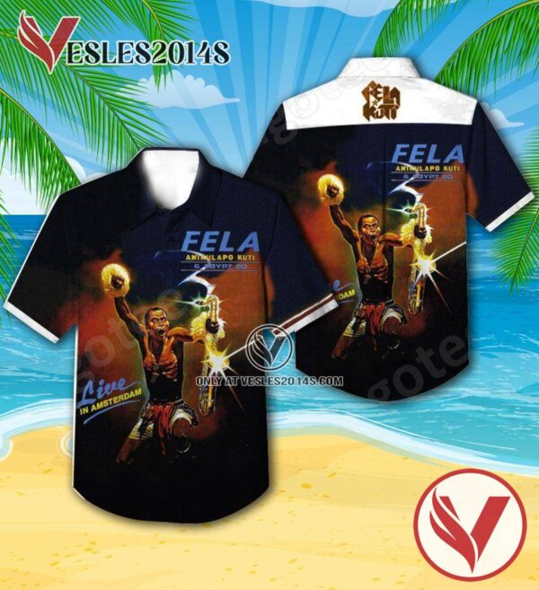 Fela Kuti And Egypt 80 Live In Amsterdam Album Cover Hawaiian Shirt, Unique Gifts For Music Lovers - Vesles2014S