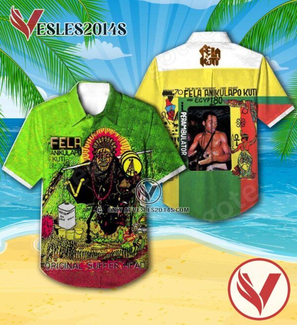 Fela Kuti And Egypt 80 Original Suffer Head Album Cover Hawaiian Shirt, Unique Gifts For Music Lovers - Vesles2014S
