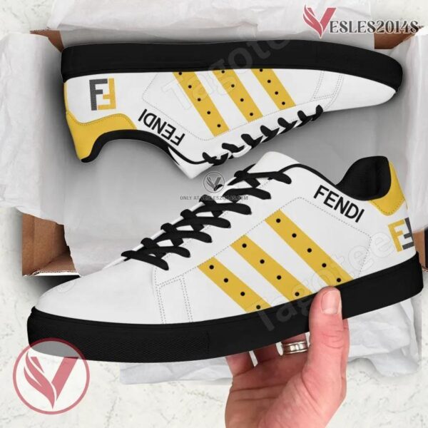 Fendi Logo Print Stan Smith Shoes, Unique Sneaker For Fans - Vesles2014s 1
