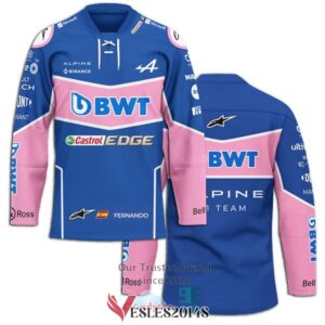 Fernando Alonso Alpine F1 Team BWT Hockey Jersey, Trending Gifts For Fans - Vesles2014s