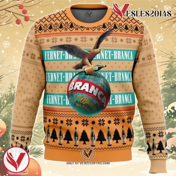 Fernet Branca Ugly Christmas Sweater, Unique Christmas Gift For Fans - Vesles2014S