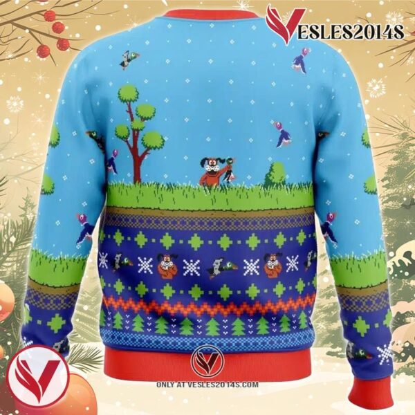 Festive Duck Hunt Ugly Christmas Sweater, Unique Christmas Gift For Fans - Vesles2014S 1