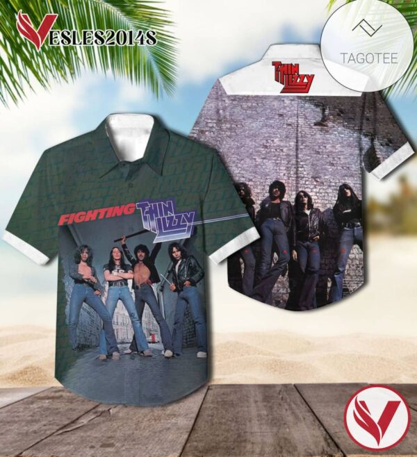 Fighting Album By Thin Lizzy Hawaiian Shirt, Best Gift For Music Lovers Vesles2014S