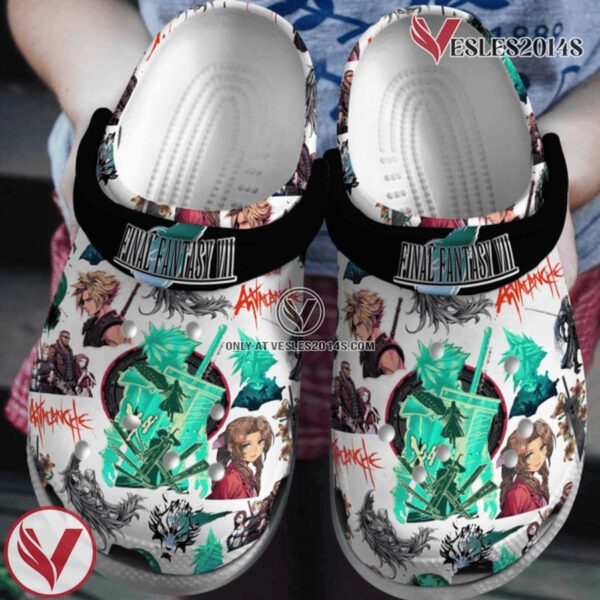 Final Fantasy VII Rebirth Movie Crocs Crocband Clogs Shoes Comfortable For Men Women and Kids Style 4 - Vesles2014S