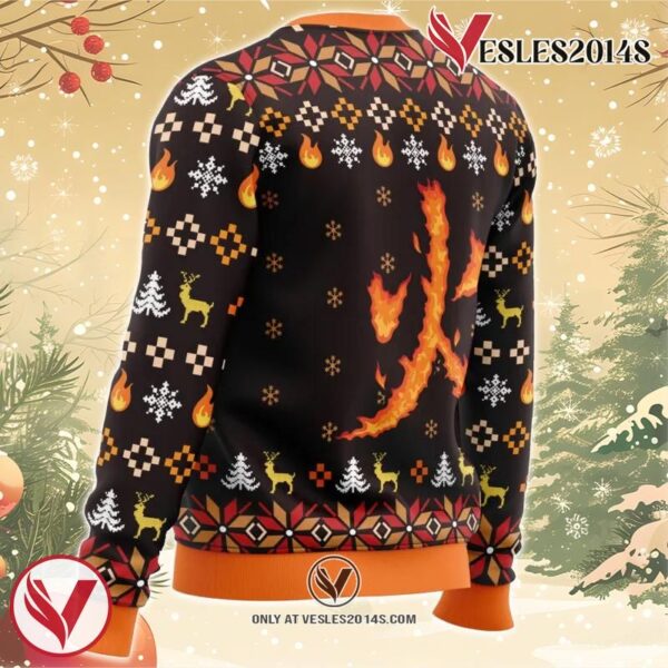 Fire Rengoku Demon Slayer Christmas Sweater 2