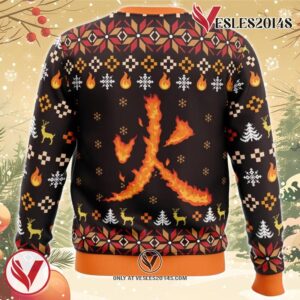 Fire Rengoku Demon Slayer Christmas Sweater 3