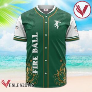 Fireball Whiskey St. Patrick's Day Leprechaun Baseball Jersey, Perfect Gifts For Fans - Vesles2014S 2