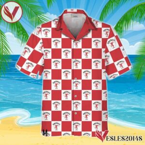 Fireball Whisky Checkerboard Hawaiian Shirt, Best Summer Gifts For Fans - Vesles2014S 1