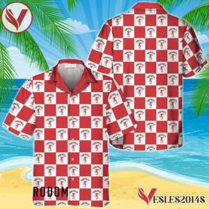 Fireball Whisky Checkerboard Hawaiian Shirt, Best Summer Gifts For Fans - Vesles2014S