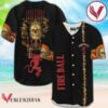 Fireball Whisky Golden Skull And Pumpkin Baseball Jersey, Perfect Gifts For Fans - Vesles2014S