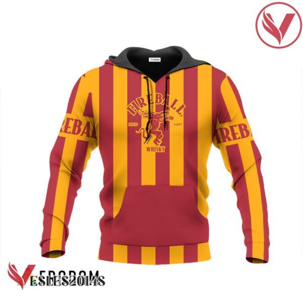 Fireball Whisky Red Vintage Striped Hoodie & Zip Hoodie - Vesles2014S 2