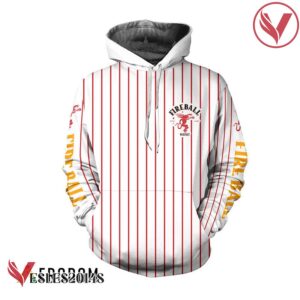 Fireball Whisky White Vertical Striped Hoodie & Zip Hoodie - Vesles2014S 1