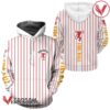 Fireball Whisky White Vertical Striped Hoodie & Zip Hoodie - Vesles2014S