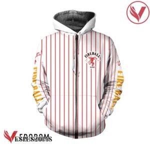 Fireball Whisky White Vertical Striped Hoodie & Zip Hoodie - Vesles2014S 2