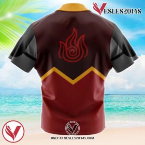 Firebenders Avatar Hawaiian Button Up Shirt, Perfect Gifts For Anime Lovers - Vesles2014S 1