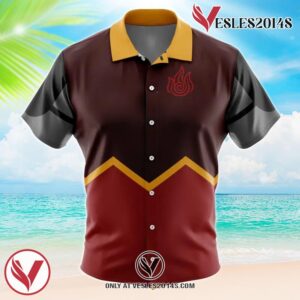 Firebenders Avatar Hawaiian Button Up Shirt, Perfect Gifts For Anime Lovers - Vesles2014S
