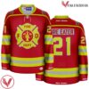 Firefighter - Turnout Gear Red Pop Culture Hockey Jersey - Vesles2014S
