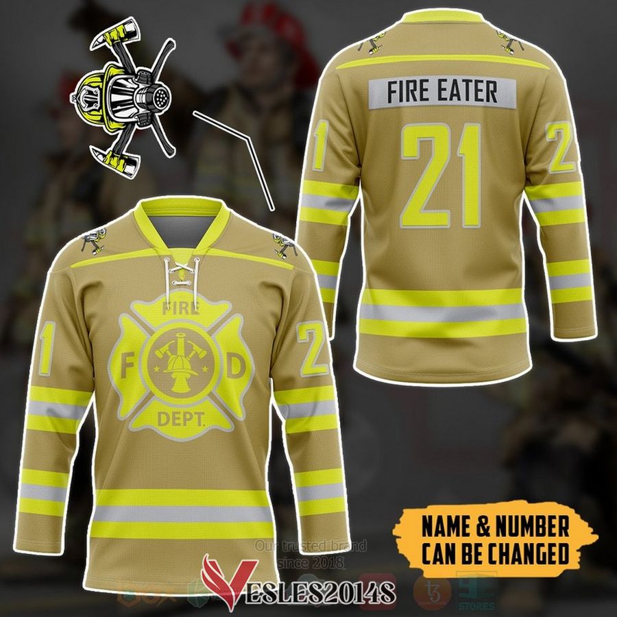 Fireman Personalized Hockey Jersey, Trending Gifts For Fans - Vesles2014s 2