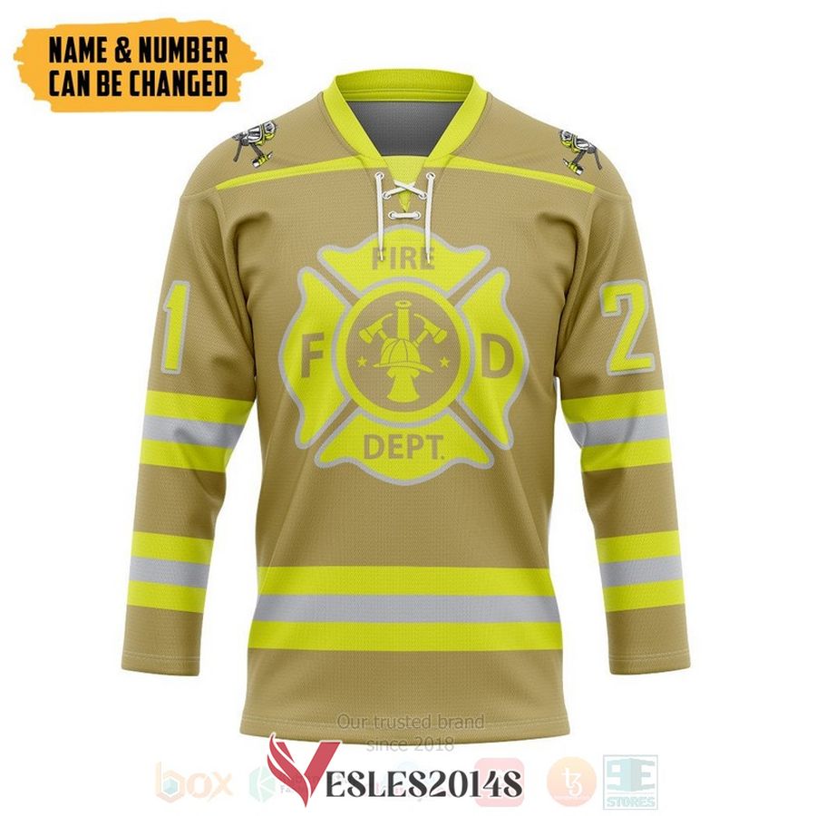 Fireman Personalized Hockey Jersey, Trending Gifts For Fans - Vesles2014s