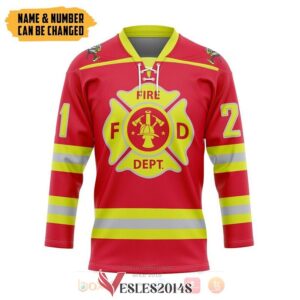 Fireman Red Custom Hockey Jersey, Trending Gifts For Fans - Vesles2014s