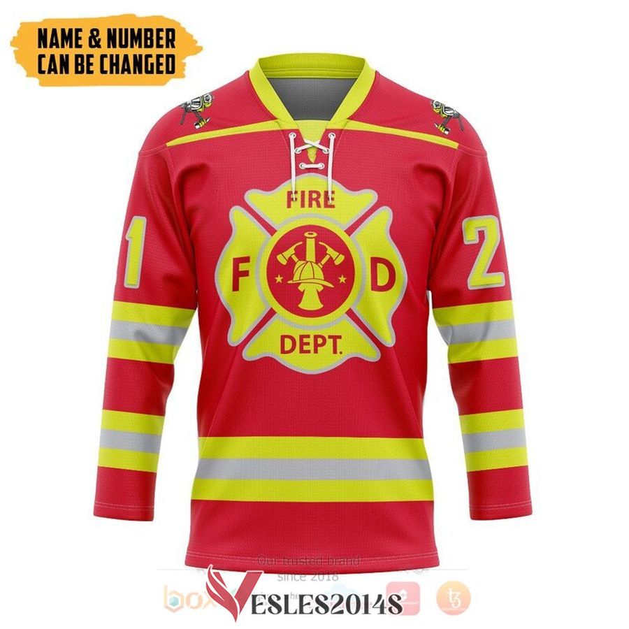 Fireman Red Custom Hockey Jersey, Trending Gifts For Fans - Vesles2014s
